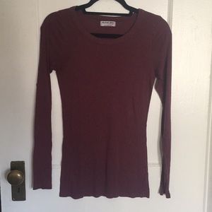 Michael Stars plum long sleeve shirt